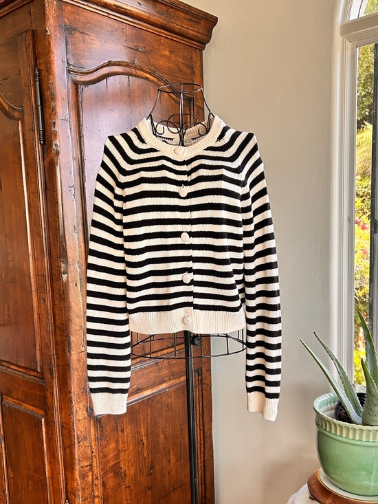 Universal Thread Sweaters - Universal Thread Black & White Striped Button-Front Cardigan NWOT X-Small